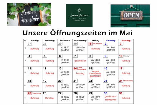 Öffnungszeiten Weinstube