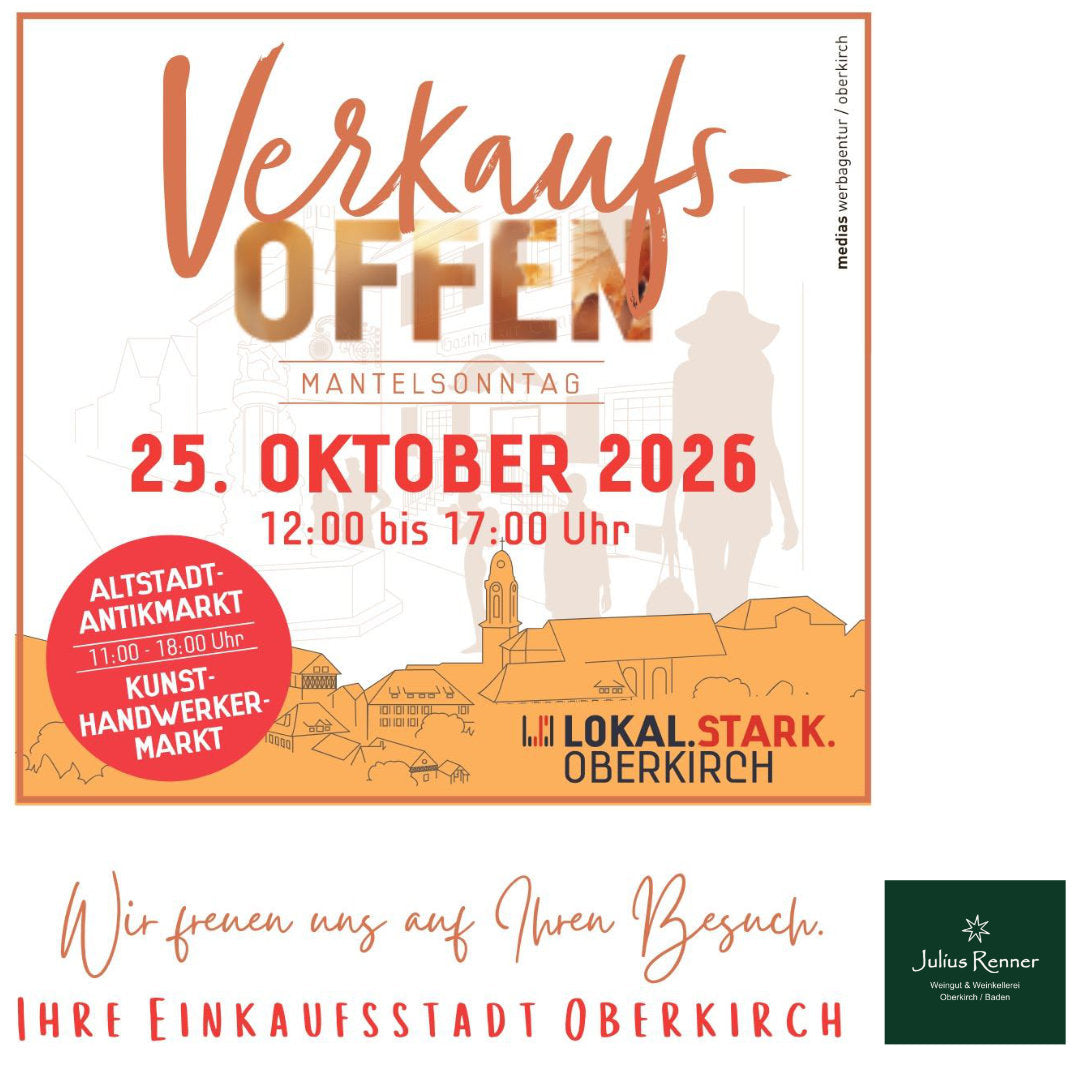 25. Oktober 2026 verkaufsoffener Sonntag in Oberkirch